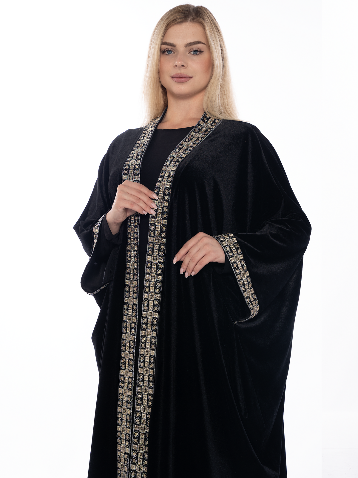 Sadeem Velvet Bisht with Shiny Embroidery