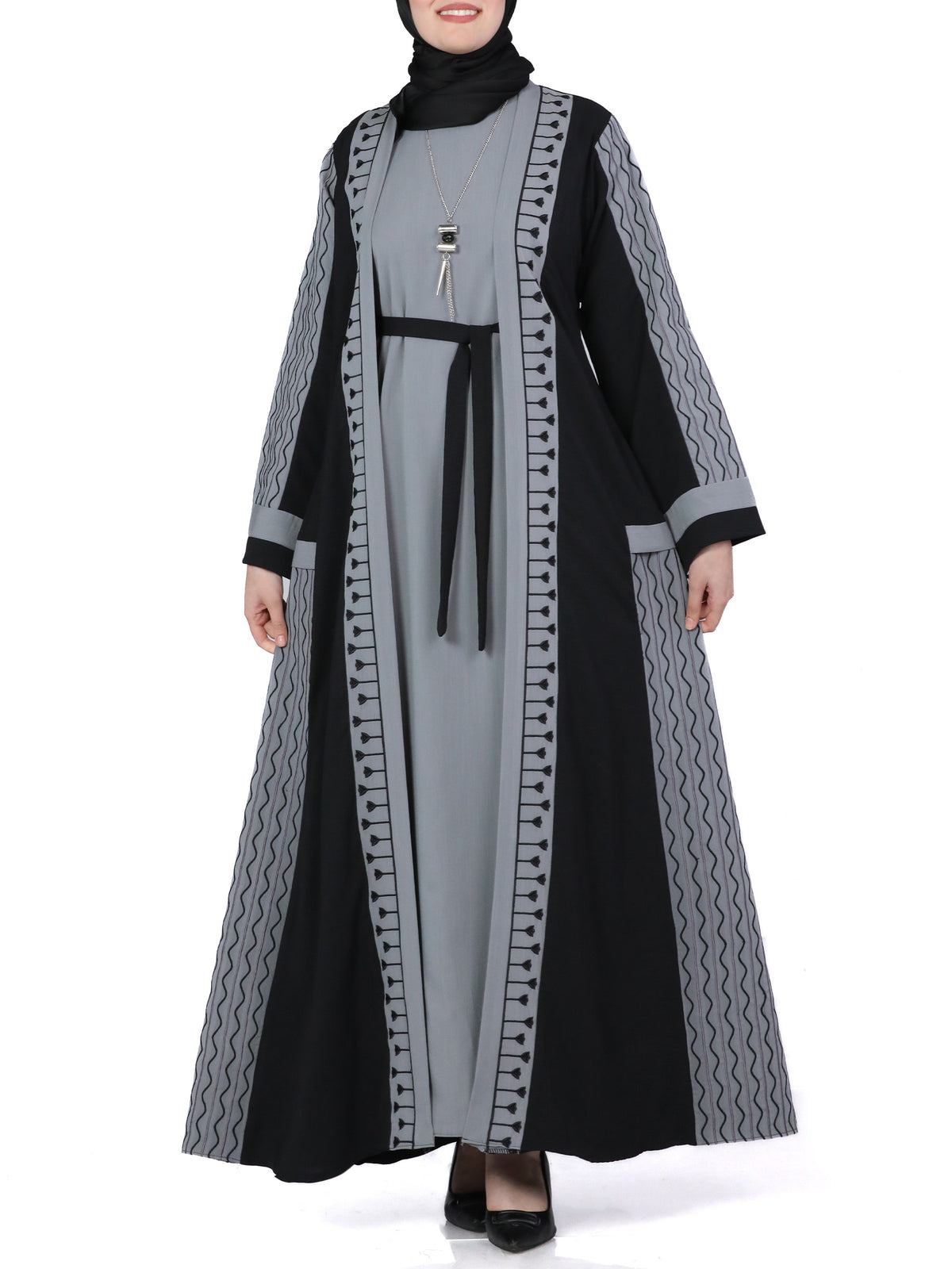 Lubna Two-Piece Abaya in Fresh Colors