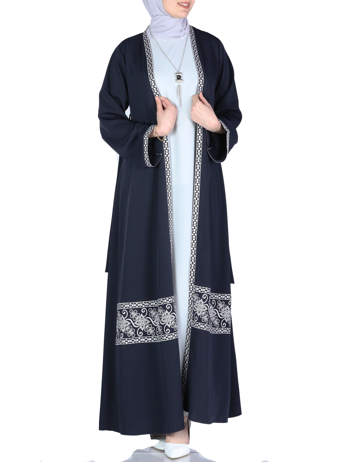 Taghreed Two-Piece Abaya in Deep Tones