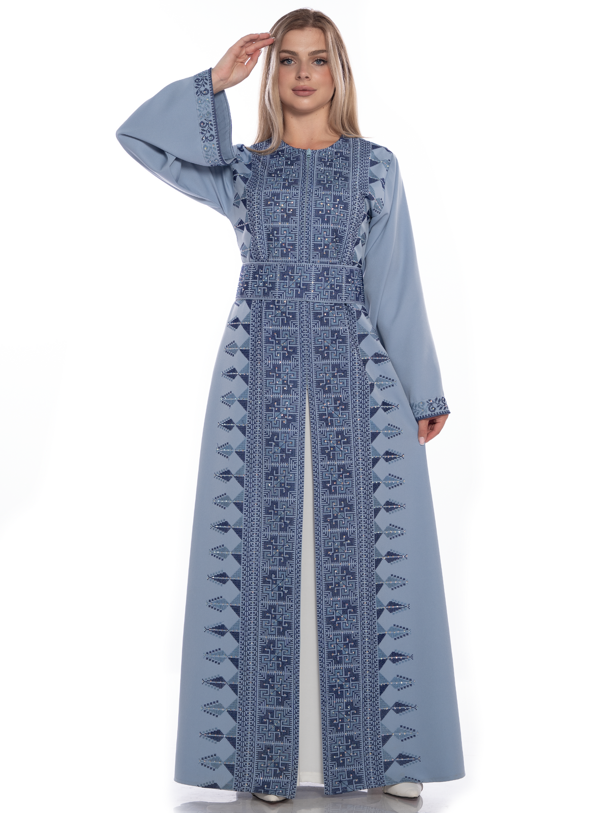 Mais Two-Piece Embroidered Bisht