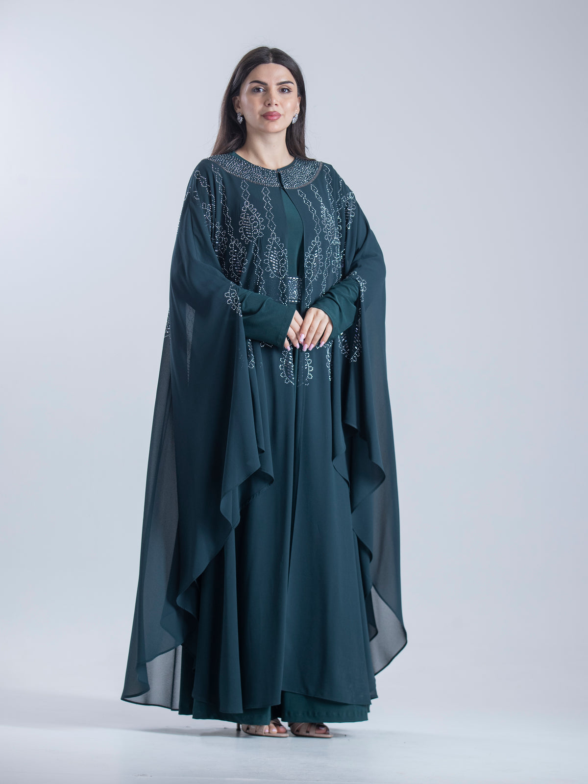 Lulu Women's Bisht with Rhinestone Details