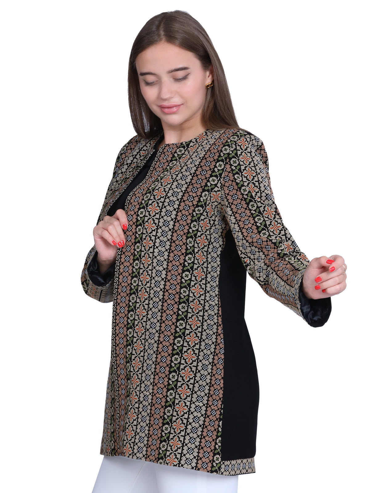 Modern-Traditional Embroidered Jacket