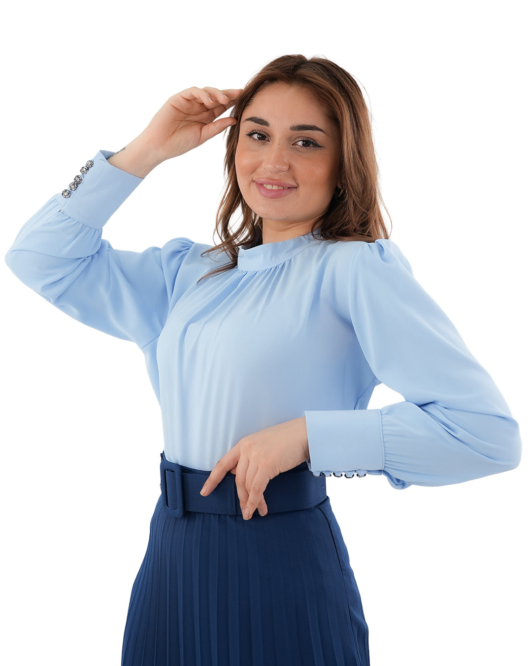 Basic Short Blouse, Sizes 38–52