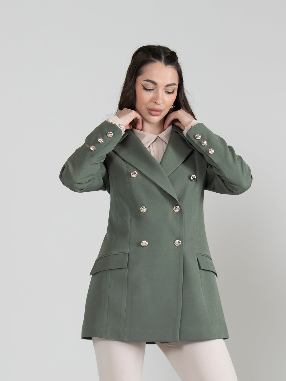Royal Touch Blazer with Unique Collar
