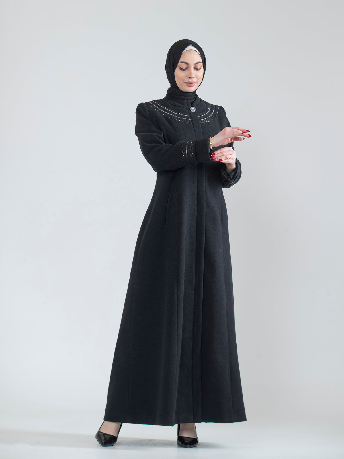 Special Size Embroidered Jilbab, 46–52