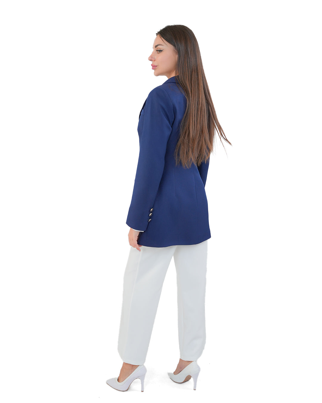Three-Button Blazer with Unique Cut