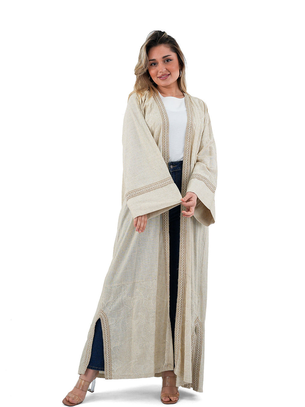Ramadan Soft Bisht in Beige Tones