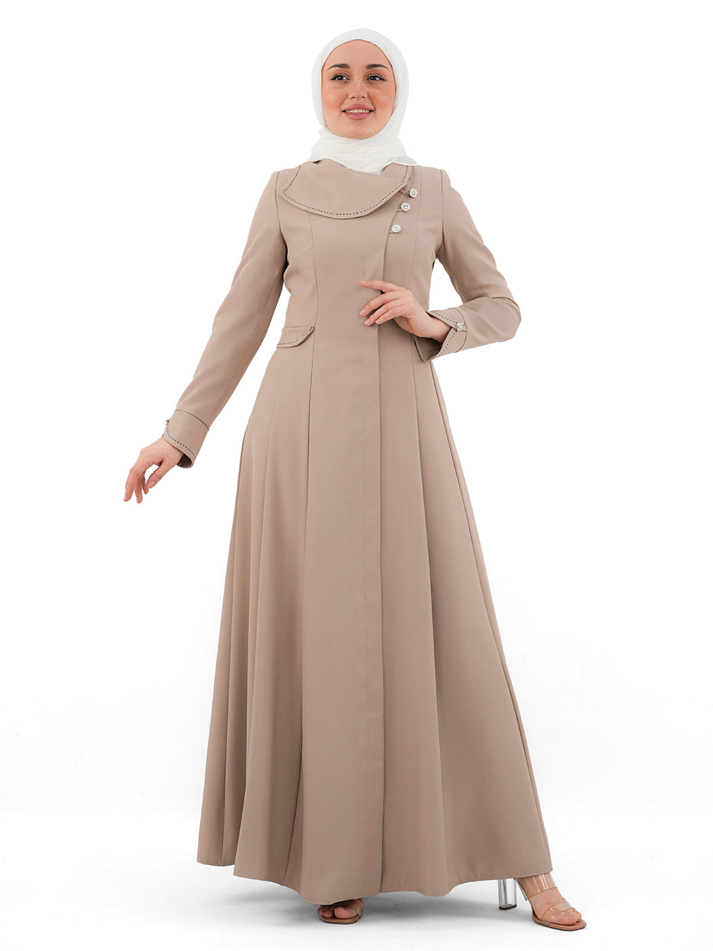 Rawda Everyday Button-Front Jilbab
