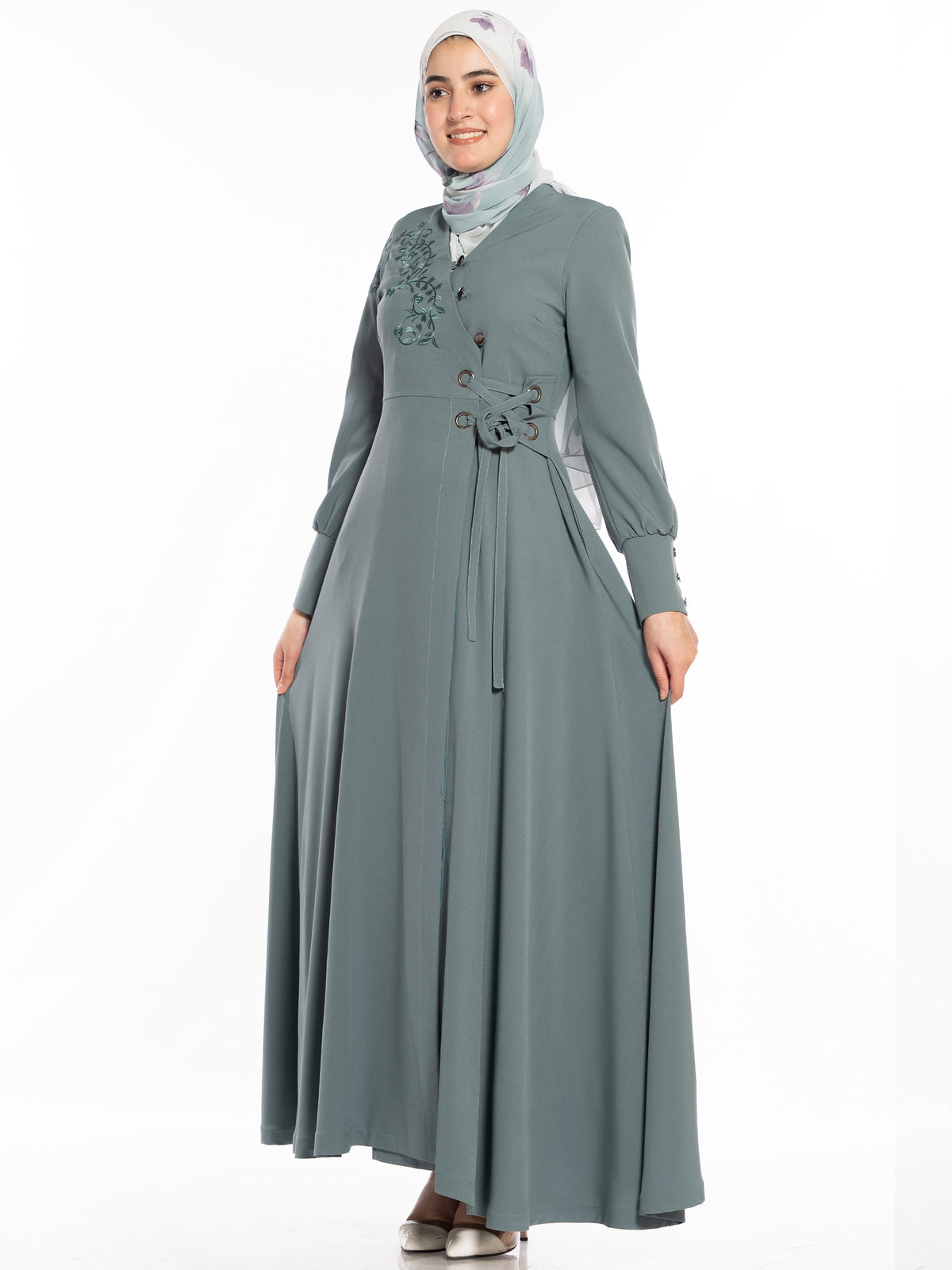 Nadine Chest-Embroidered Jilbab