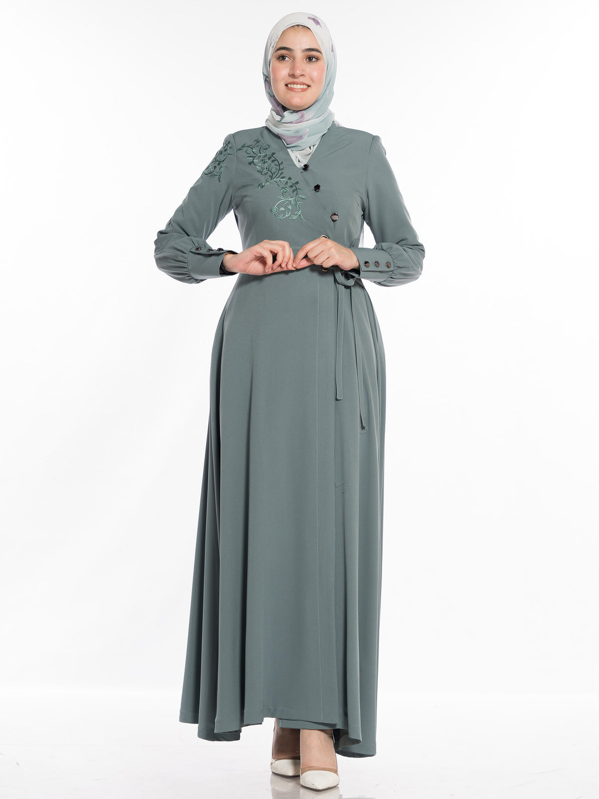 Nadine Chest-Embroidered Jilbab