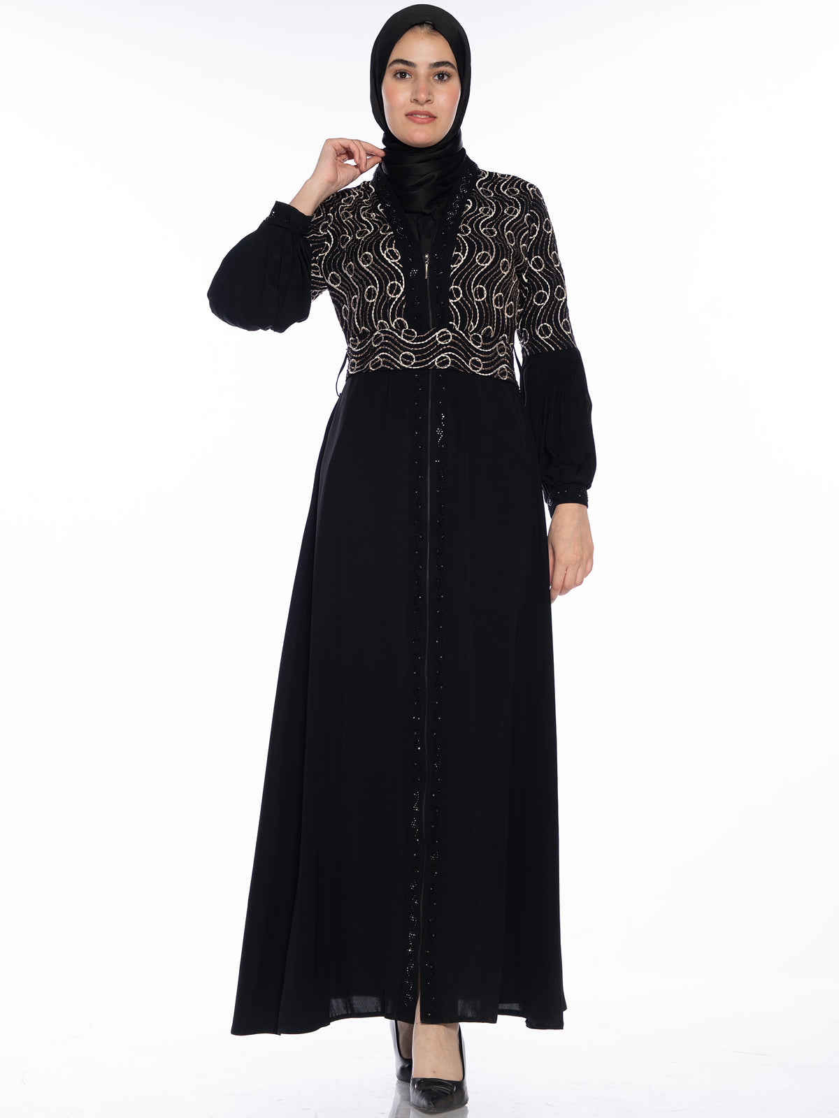 Ruwa Abaya in Black or Black & White - She Chocolate