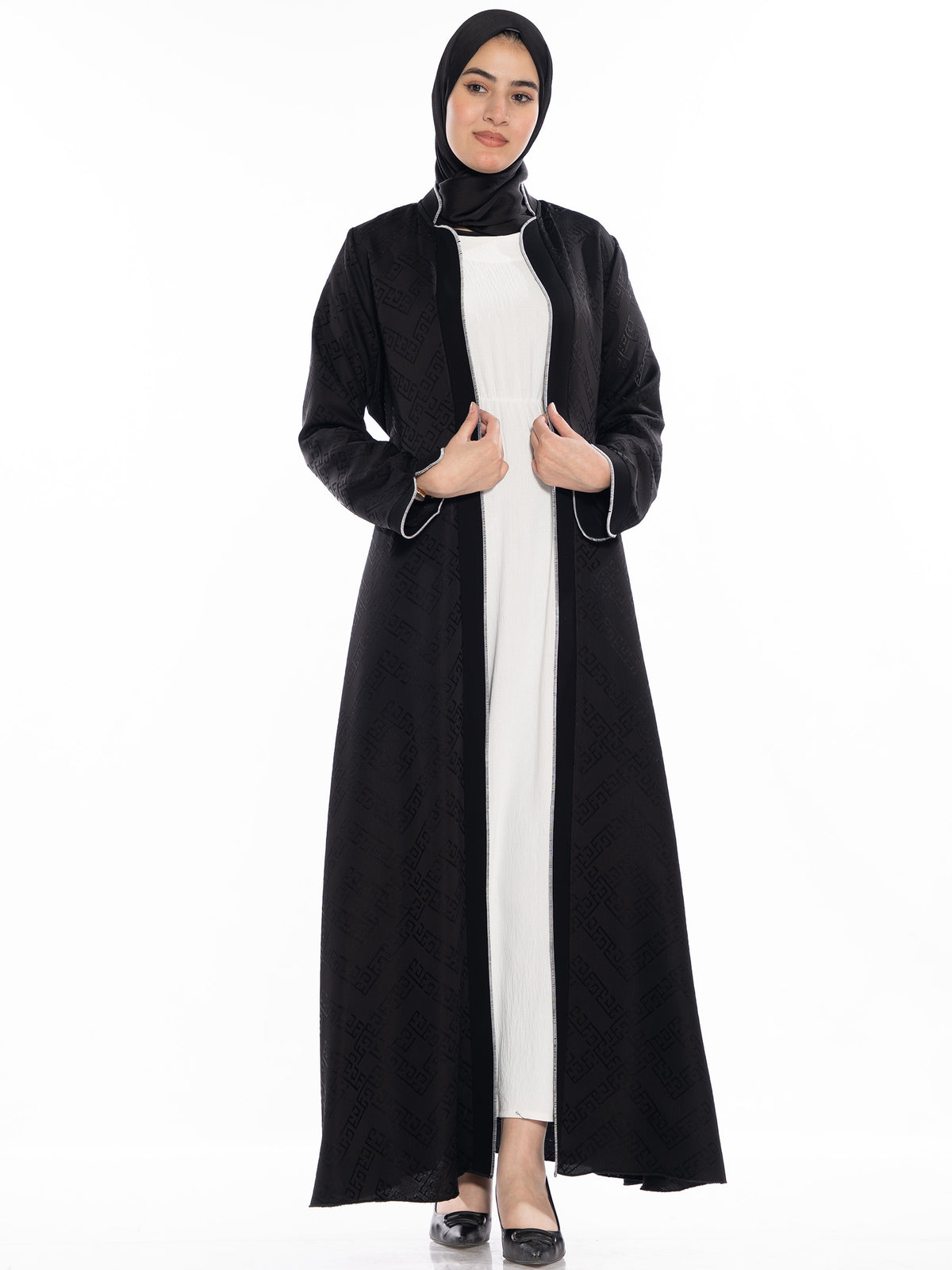 Samar Two-Tone Abaya - She Chocolate