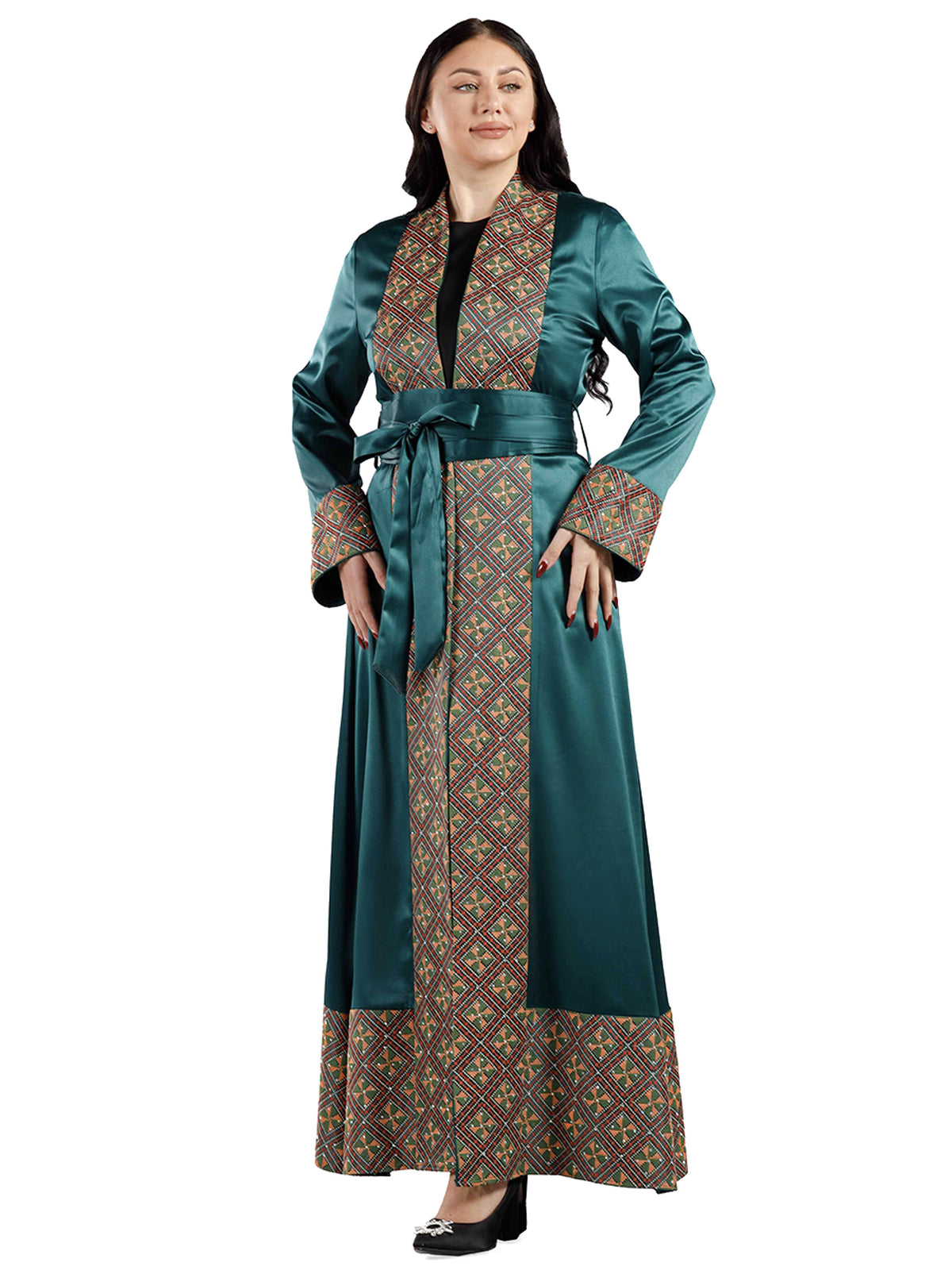Lana Full-Length Bisht with Long Sleeves - She Chocolate