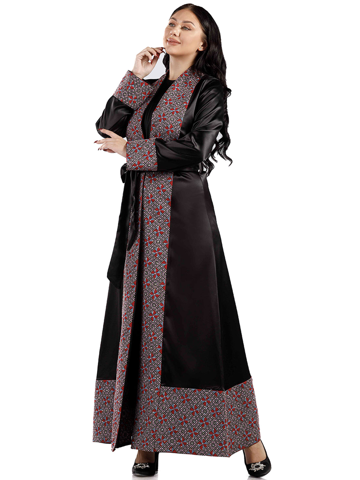 Lana Full-Length Bisht with Long Sleeves
