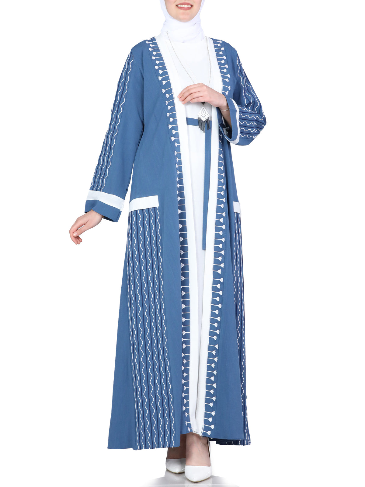 Lubna Two-Piece Abaya in Fresh Colors