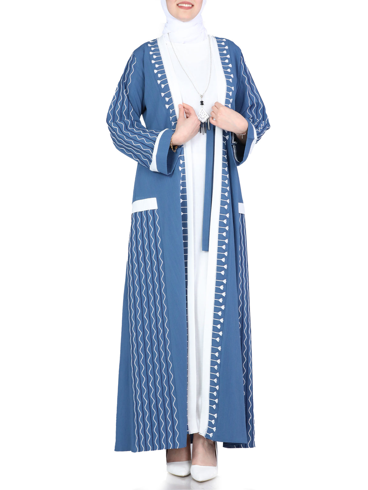 Lubna Two-Piece Abaya in Fresh Colors