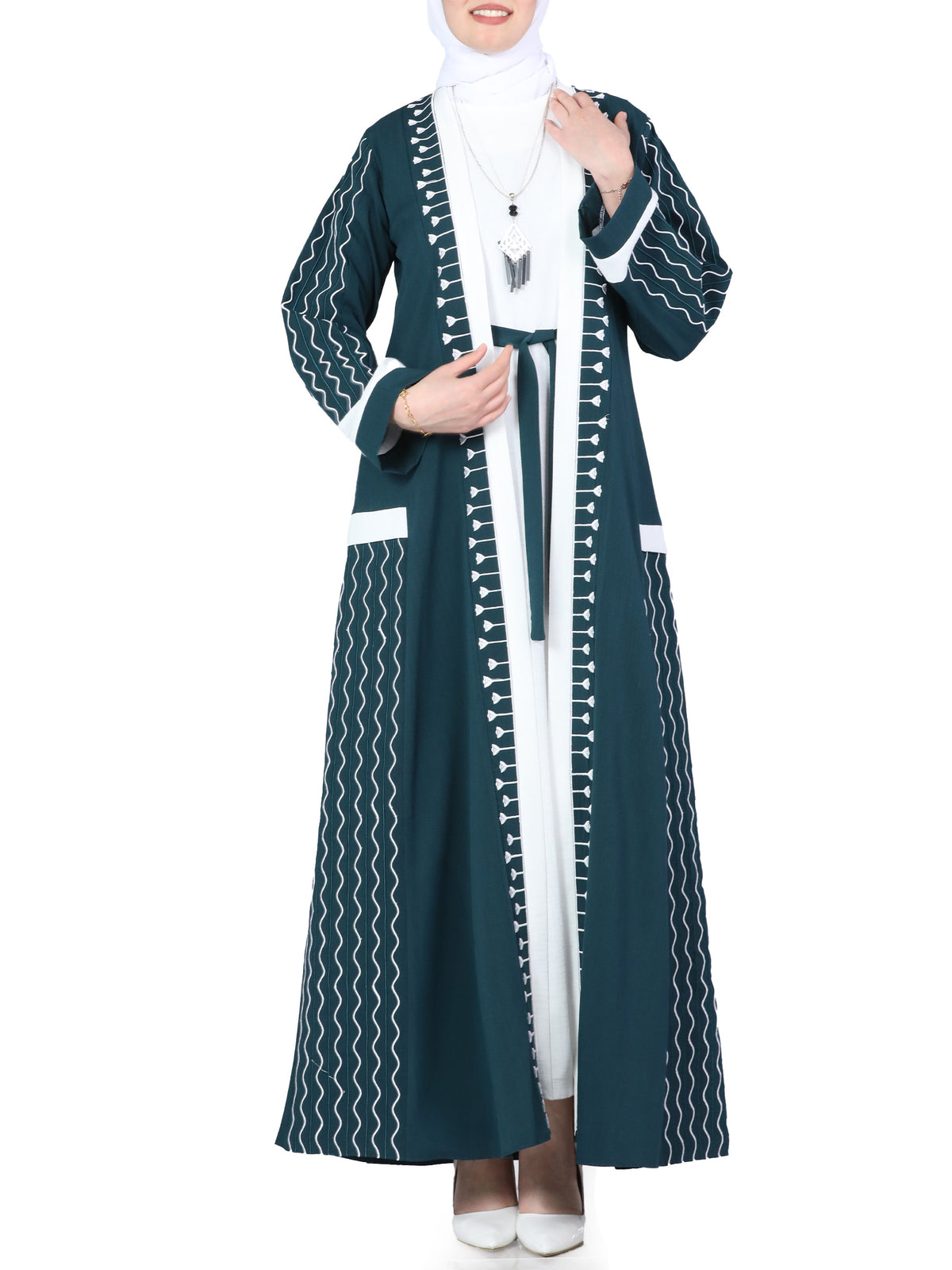 Lubna Two-Piece Abaya in Fresh Colors