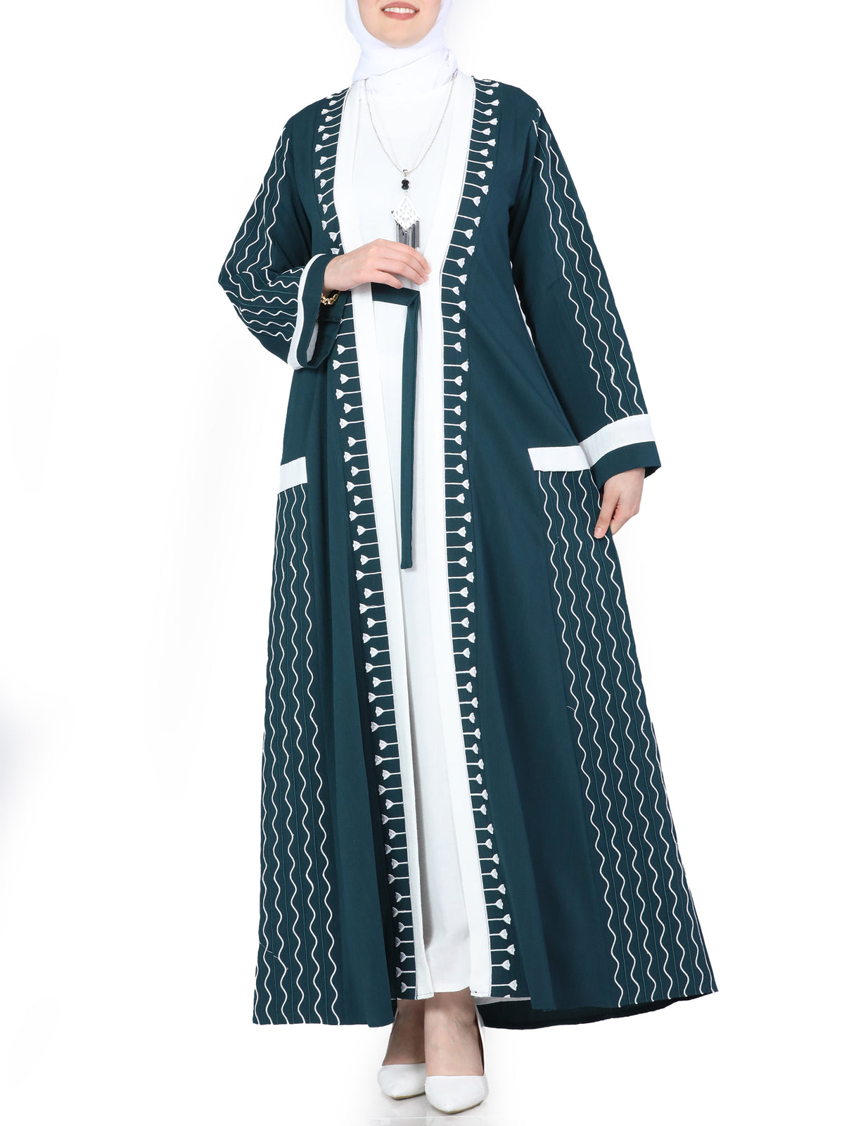 Lubna Two-Piece Abaya in Fresh Colors