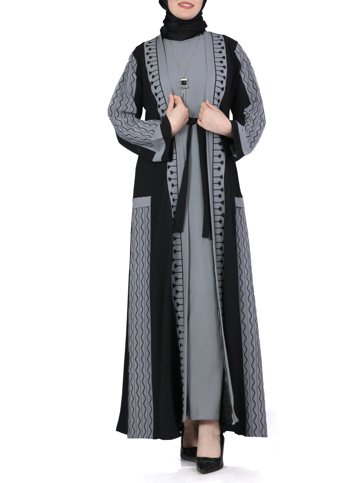 Lubna Two-Piece Abaya in Fresh Colors