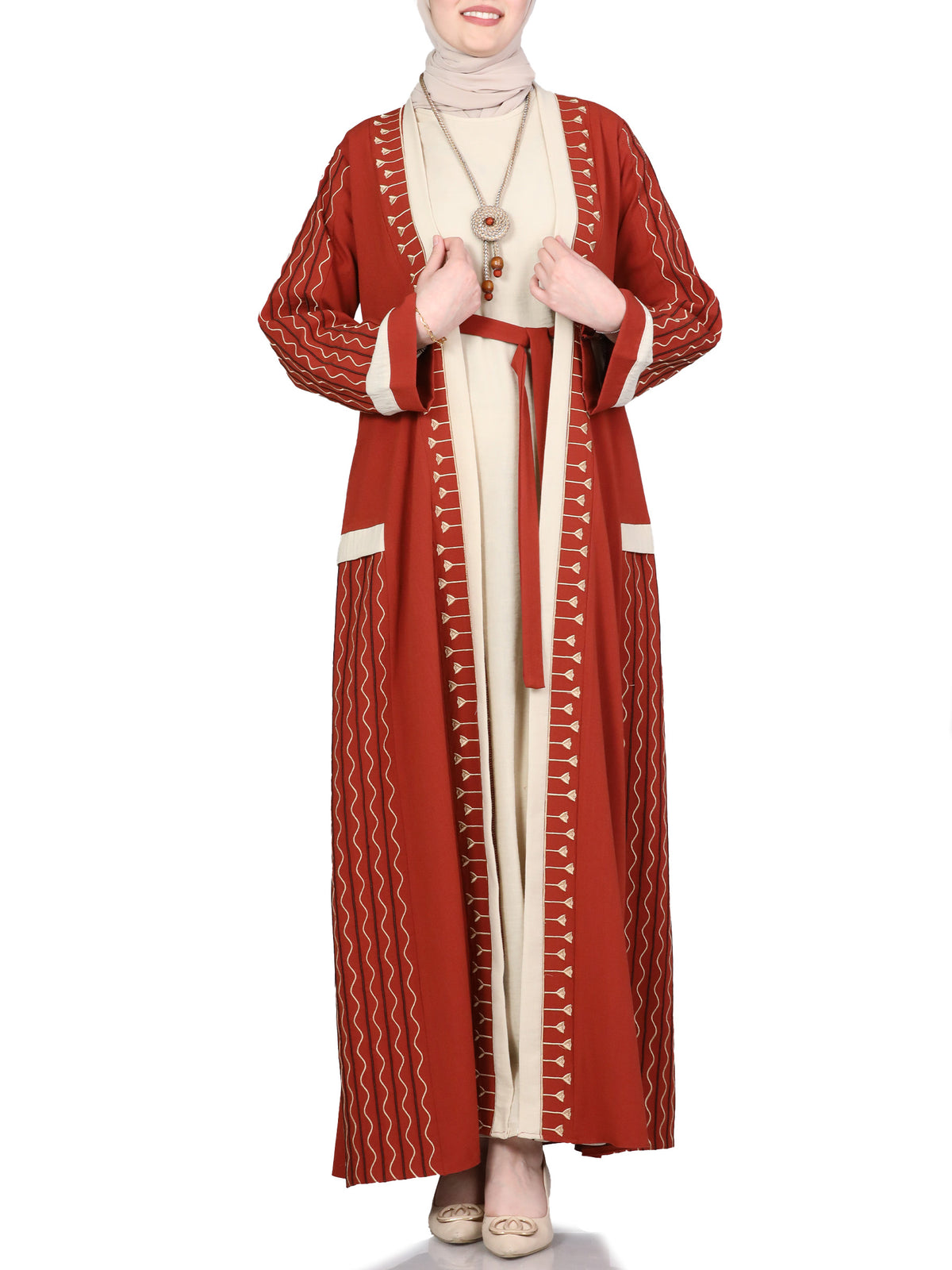 Lubna Two-Piece Abaya in Fresh Colors