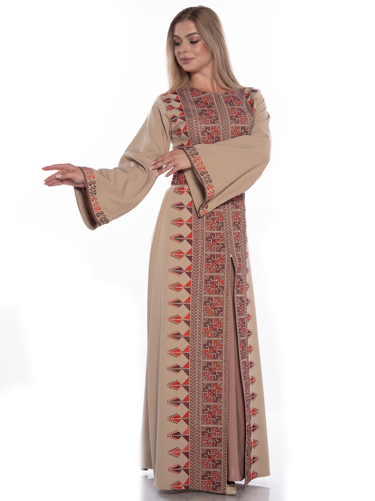 Mais Two-Piece Embroidered Bisht