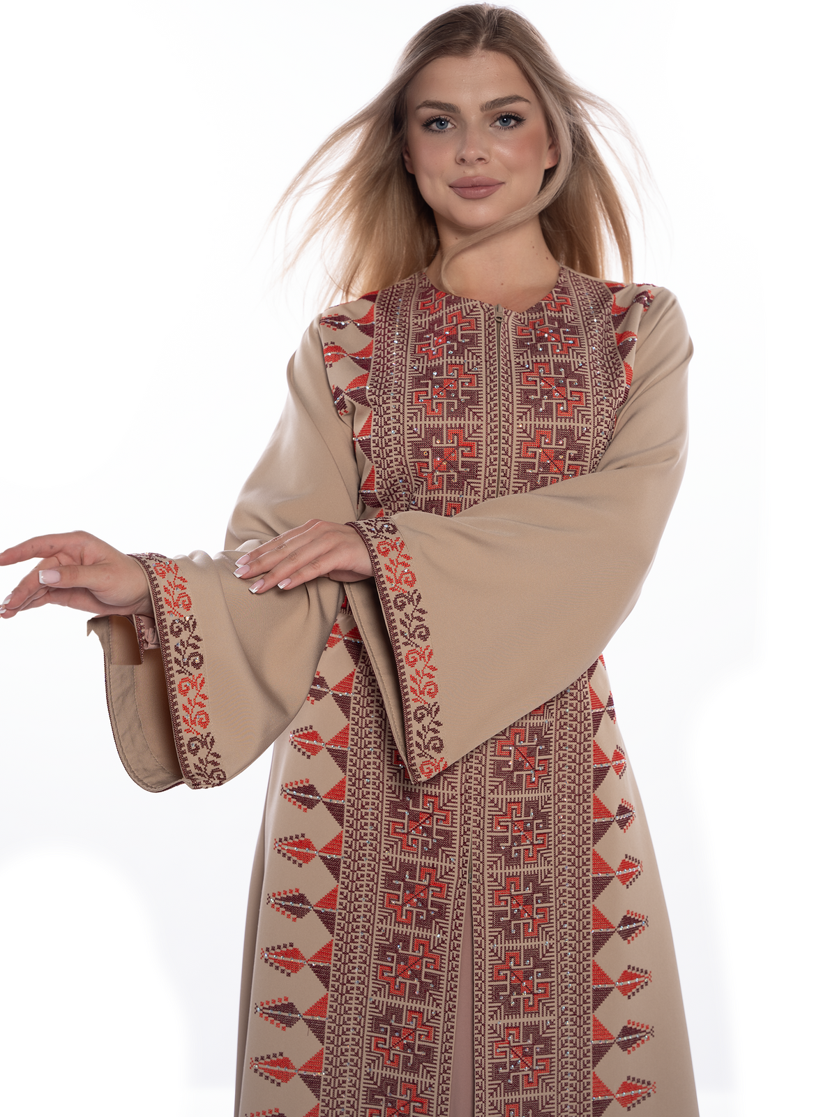 Mais Two-Piece Embroidered Bisht