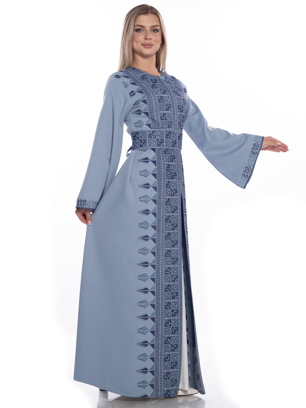 Mais Two-Piece Embroidered Bisht