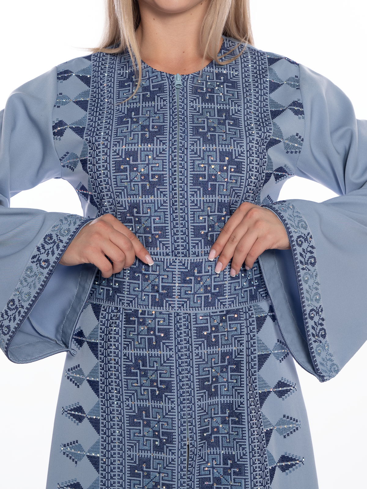 Mais Two-Piece Embroidered Bisht
