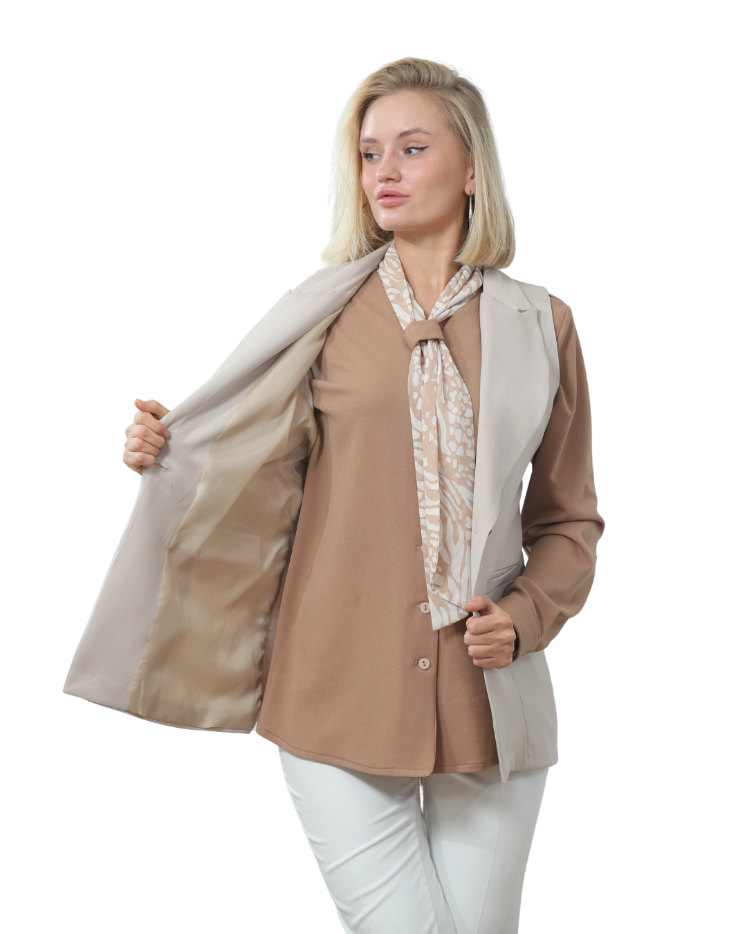 Batoul Shirt & Vest Set, Sizes 38–54