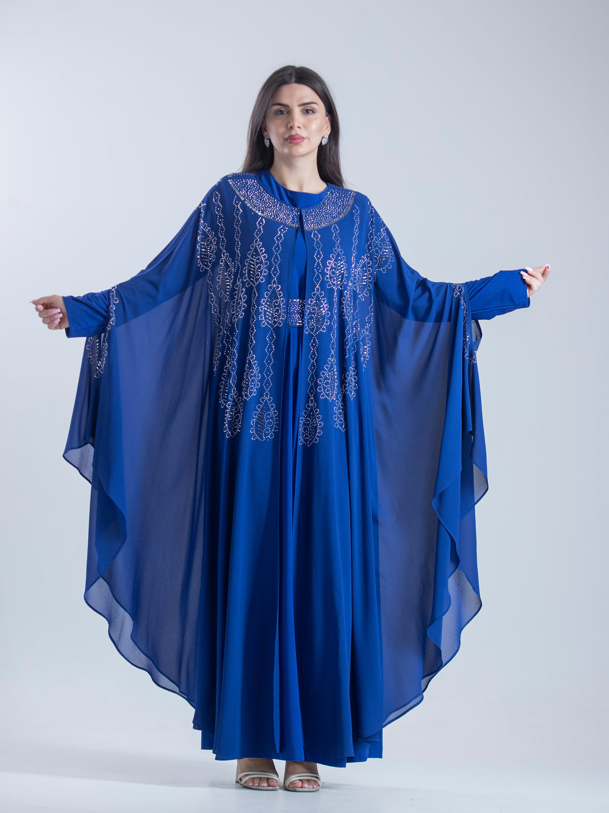 Lulu Women's Bisht with Rhinestone Details - She Chocolate