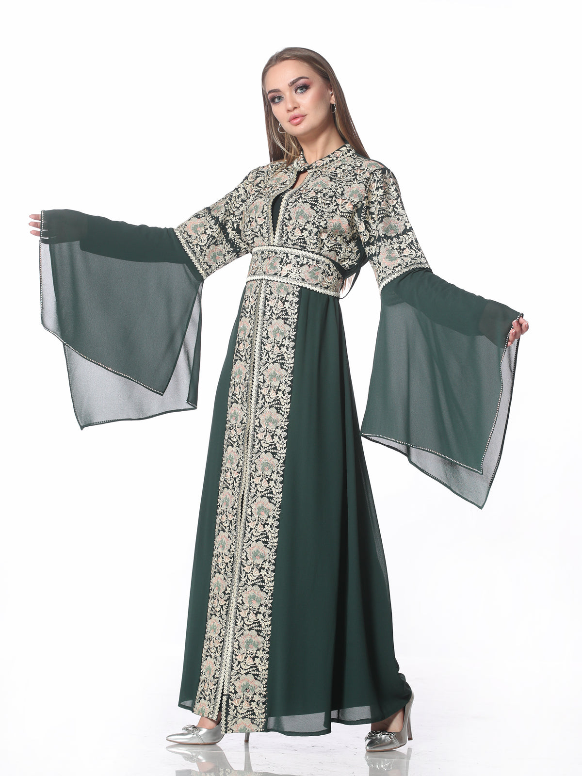Joumana Two-Piece Embroidered Kaftan