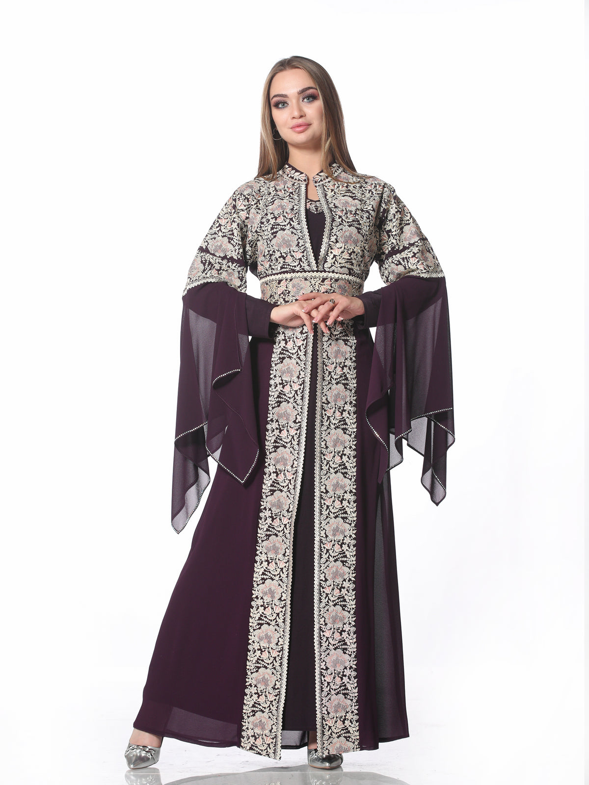 Joumana Two-Piece Embroidered Kaftan