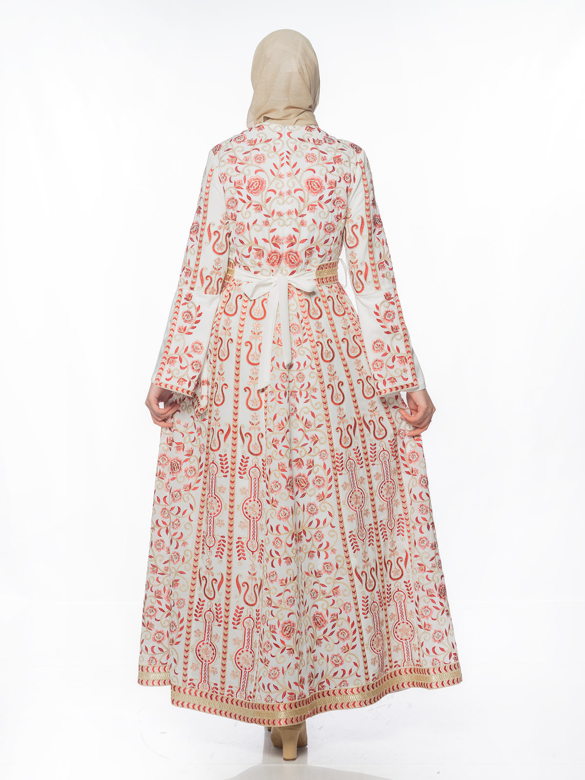 Shaden Two-Piece Kaftan in Two-Tone Colors