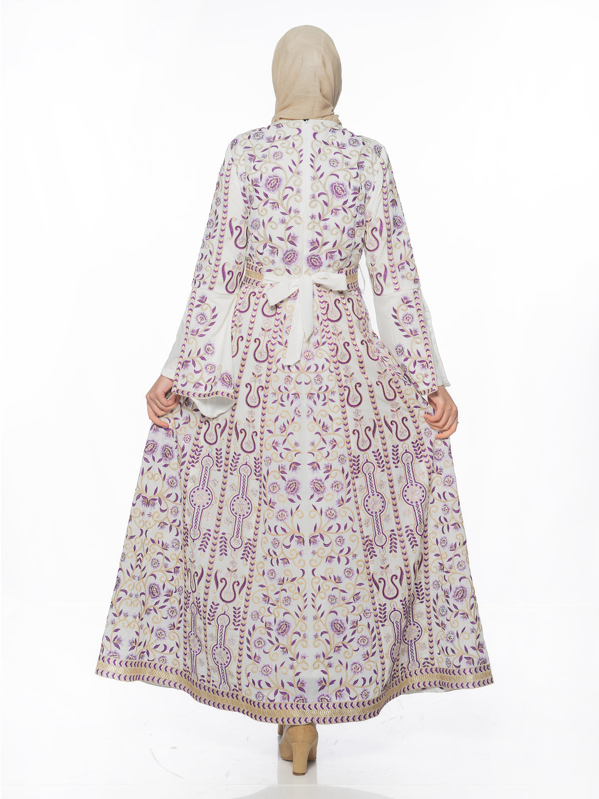 Shaden Two-Piece Kaftan in Two-Tone Colors
