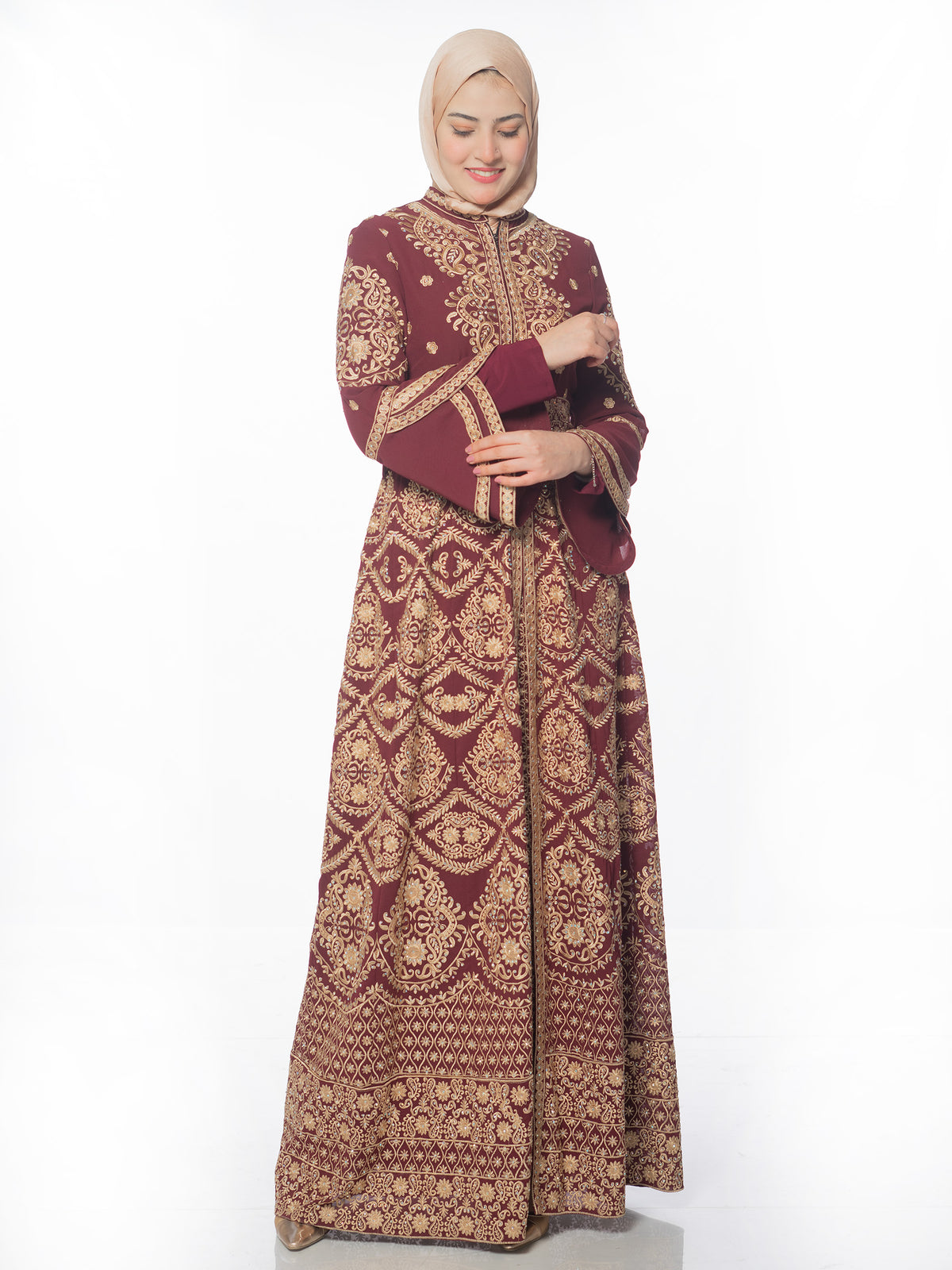 Dahab Kaftan with Gold Embroidery