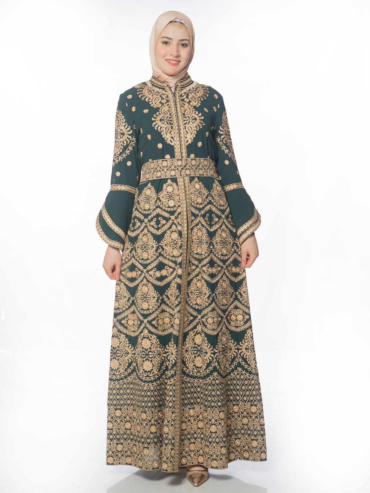 Dahab Kaftan with Gold Embroidery