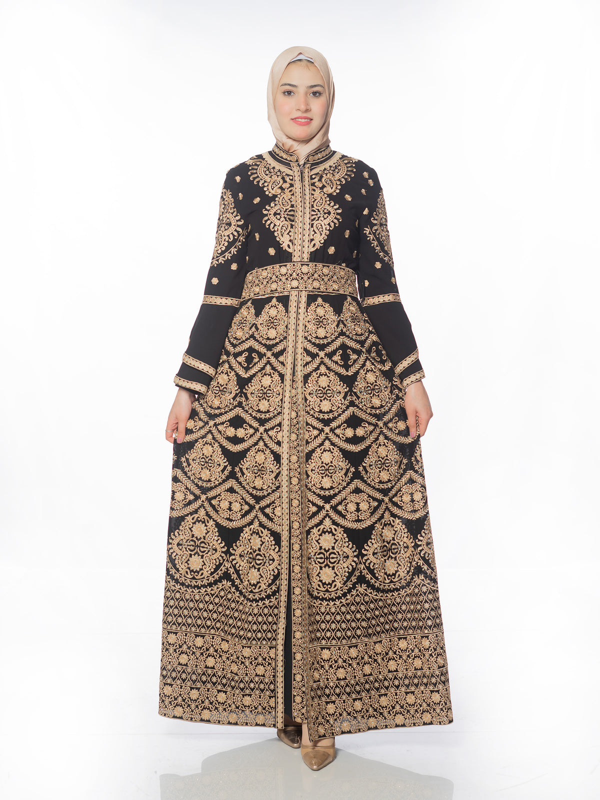 Dahab Kaftan with Gold Embroidery