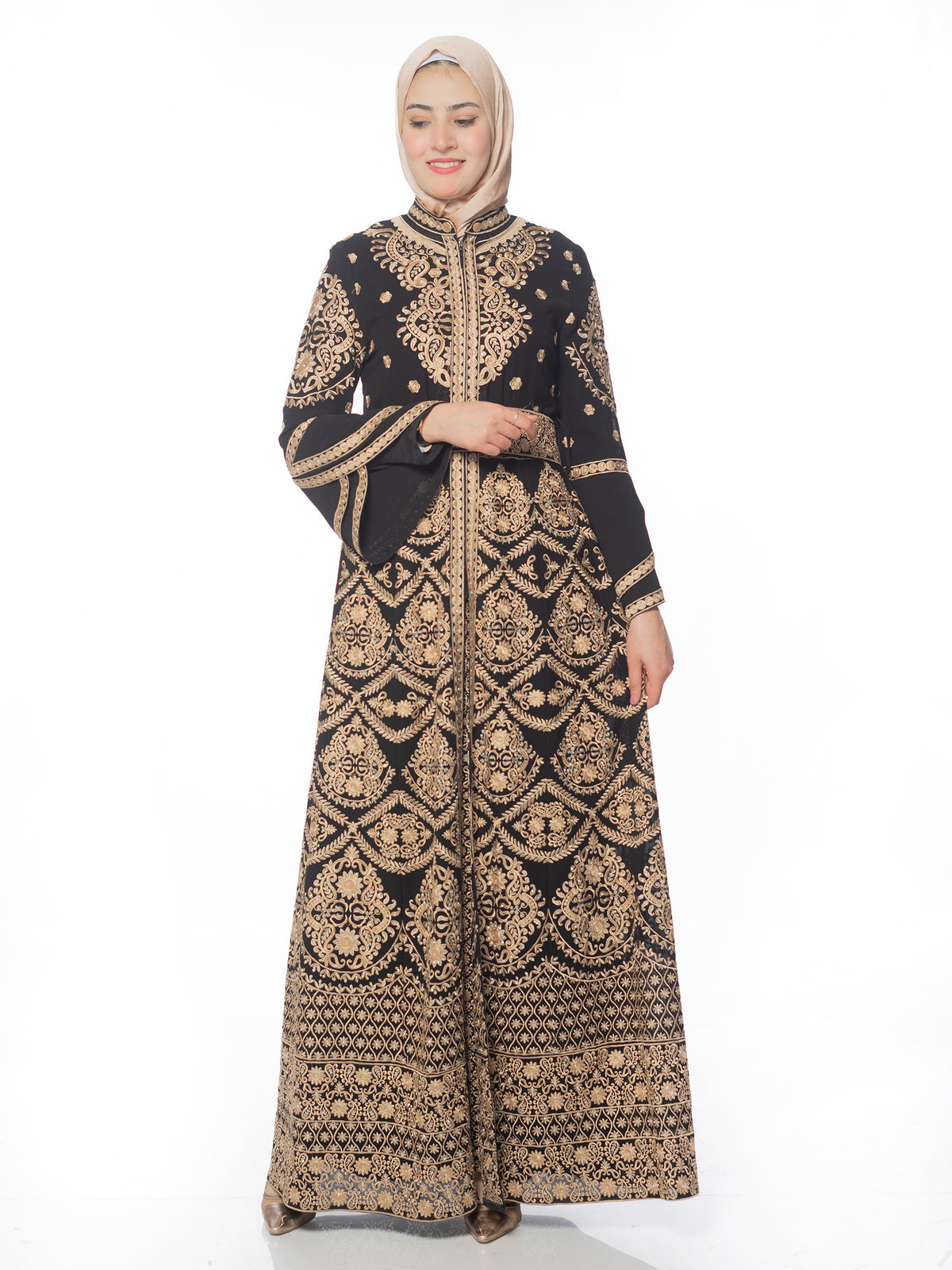 Dahab Kaftan with Gold Embroidery