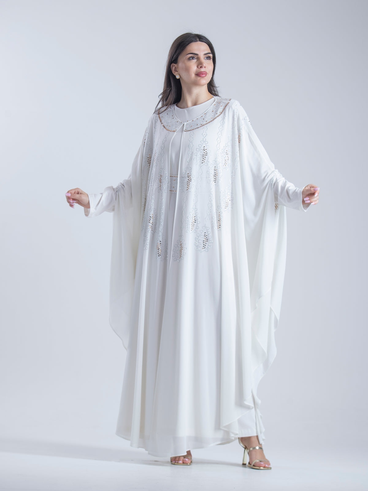 Lulu Women's Bisht with Rhinestone Details