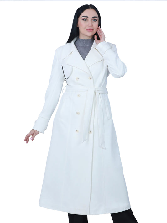 Long Suede Winter Jacket with Chest Zipper - She Chocolate