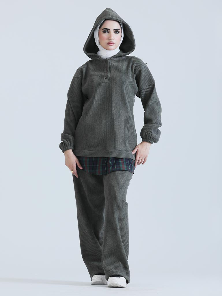 Riham Sporty Two-Piece Shirt Set