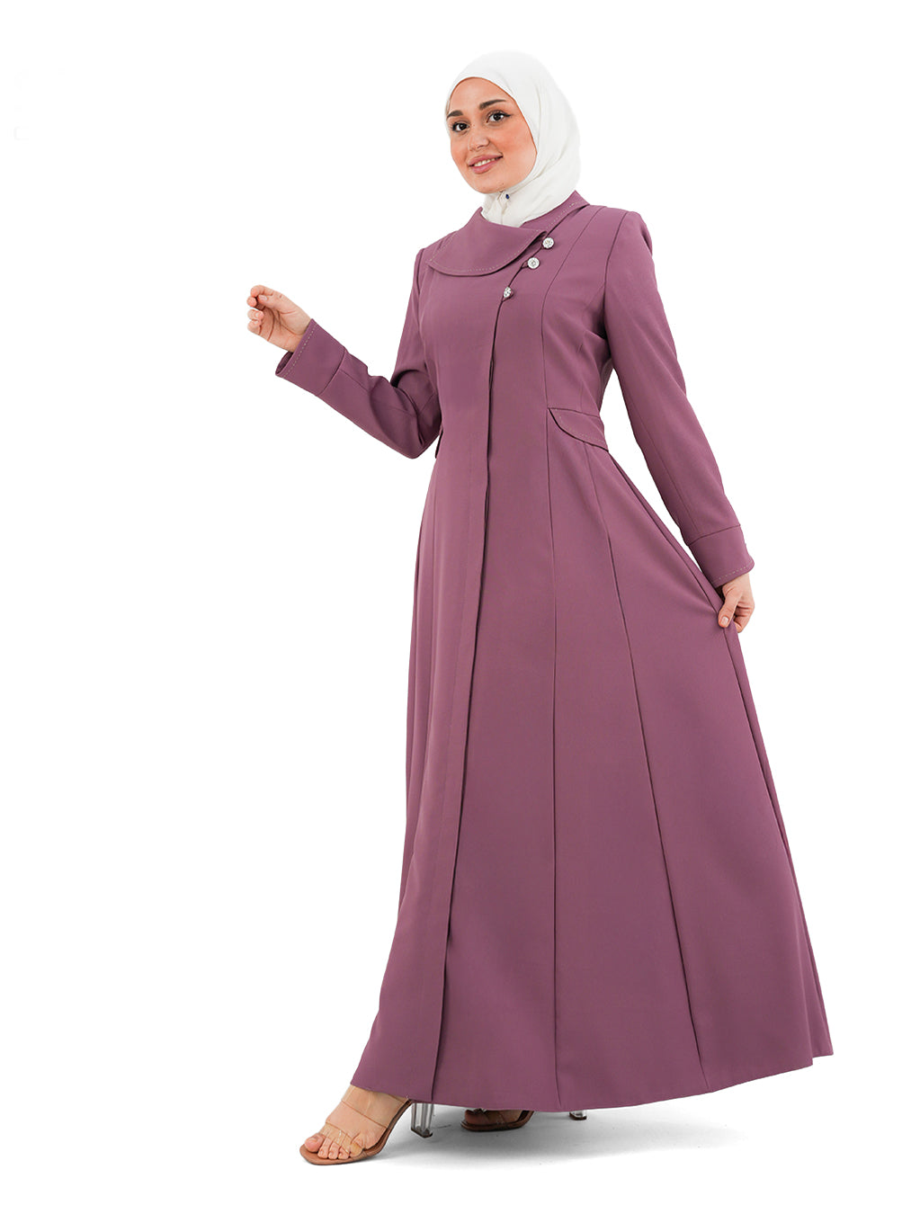 Rawda Everyday Button-Front Jilbab