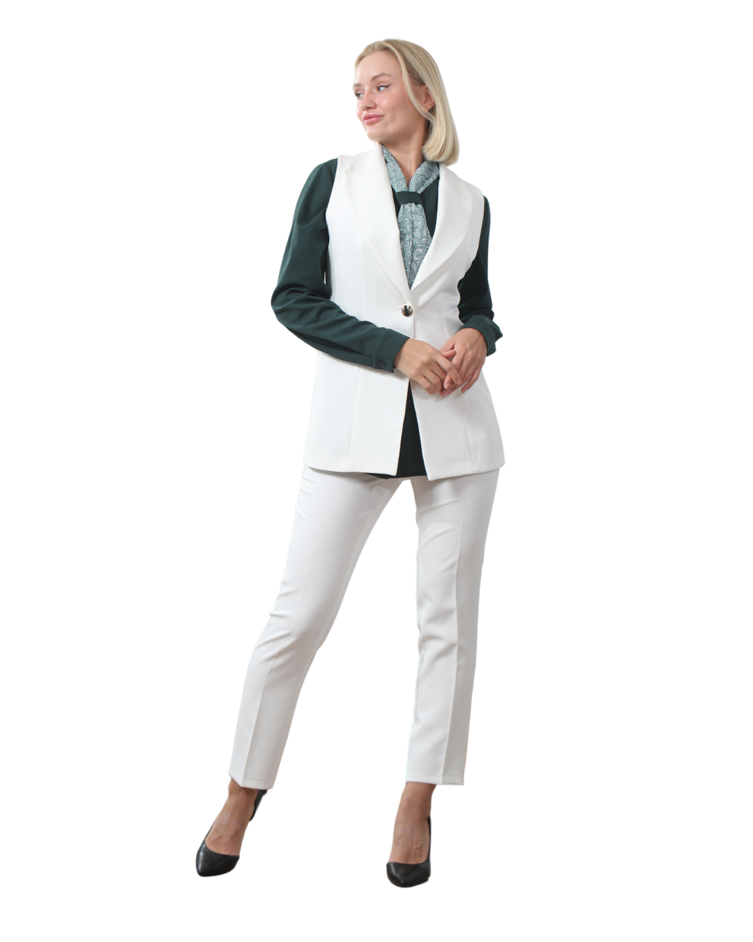 Batoul Shirt & Vest Set, Sizes 38–54