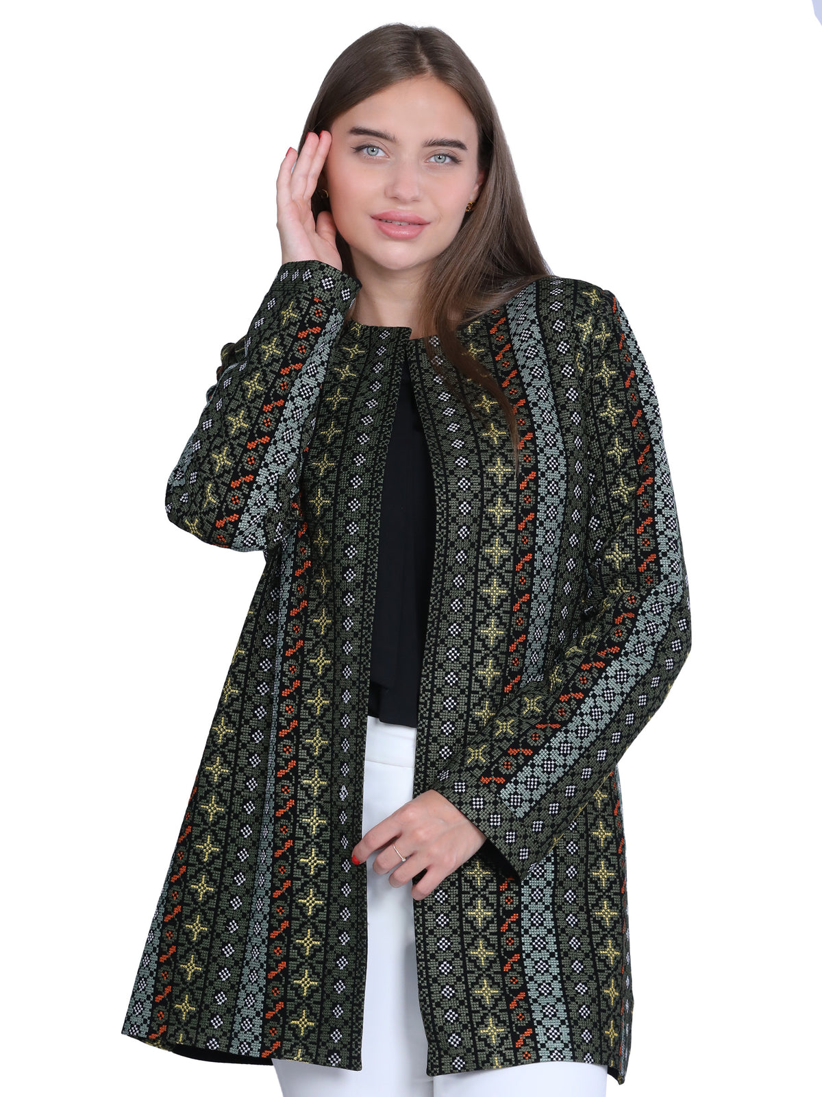 Modern-Traditional Embroidered Jacket