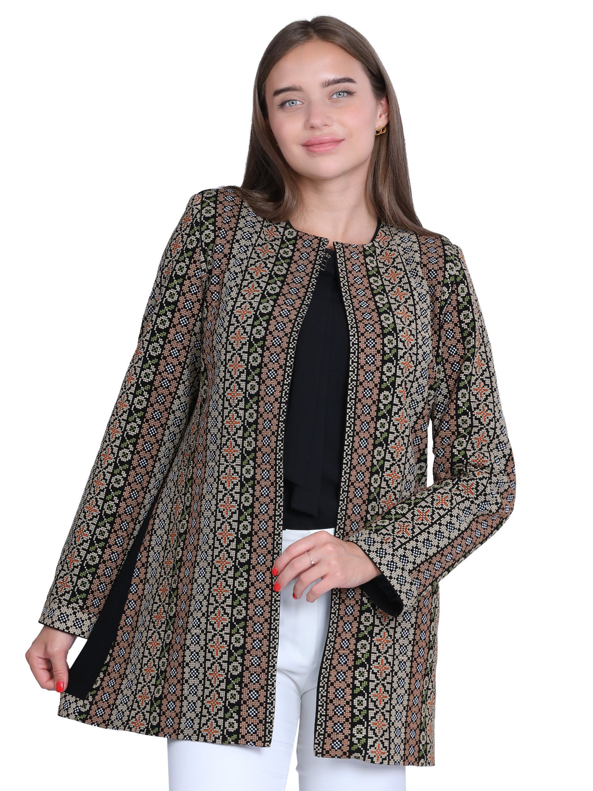 Modern-Traditional Embroidered Jacket