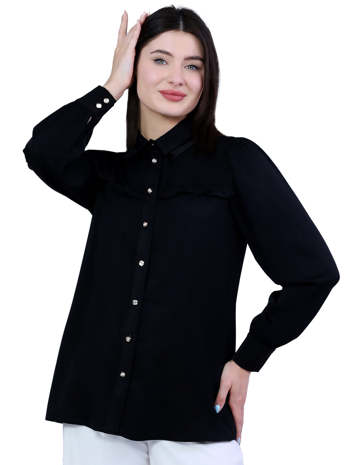 Everyday Short Blouse, Sizes 40–50 - She Chocolate