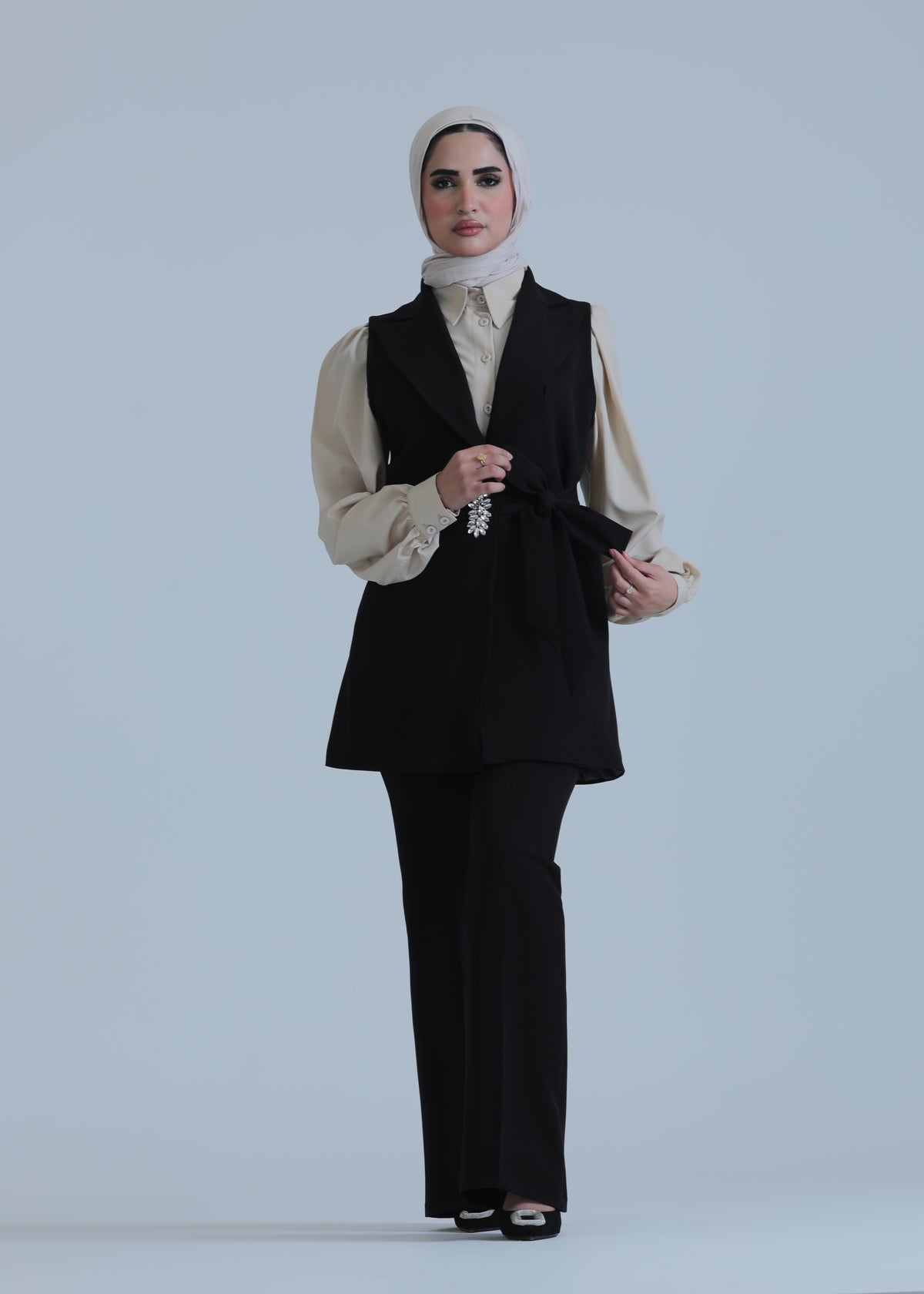 Wedad Three-Piece Formal Vest Suit