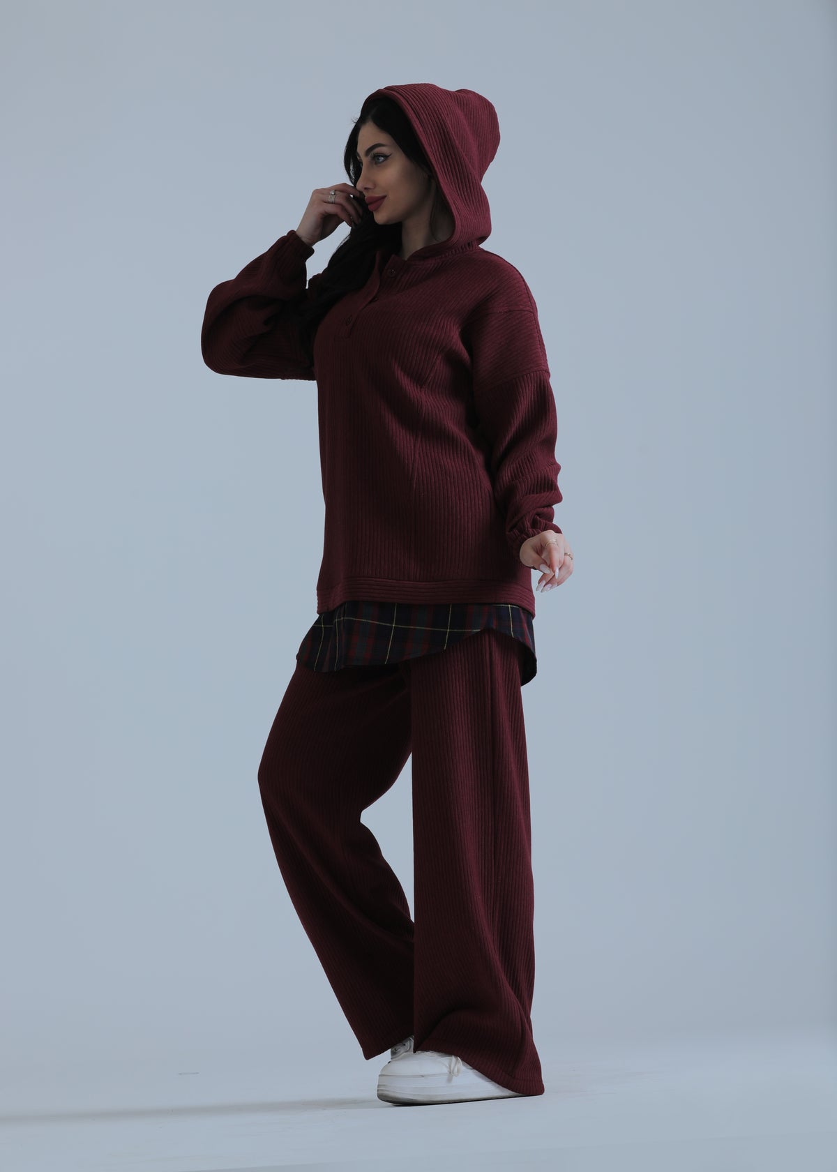 Riham Sporty Two-Piece Shirt Set