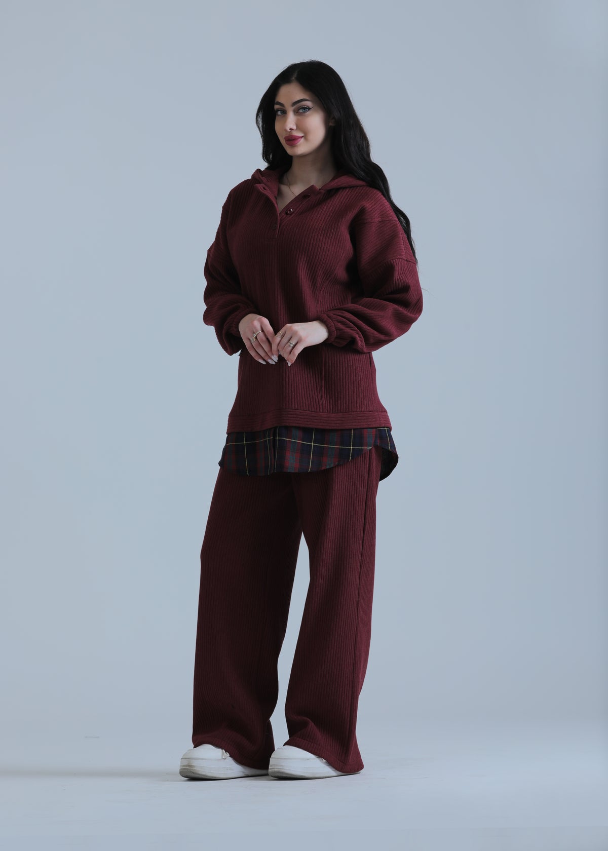 Riham Sporty Two-Piece Shirt Set