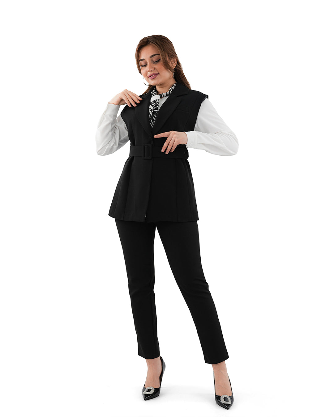 Aseela Shirt & Vest Set, Sizes 38–52
